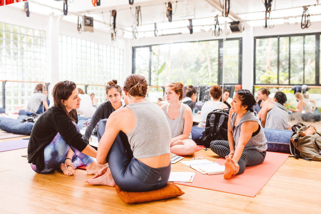 my 200 hour vinyasa yoga teacher training bali at Ubud Yoga centre studying the yoga sutras and the 8 limbs of yoga