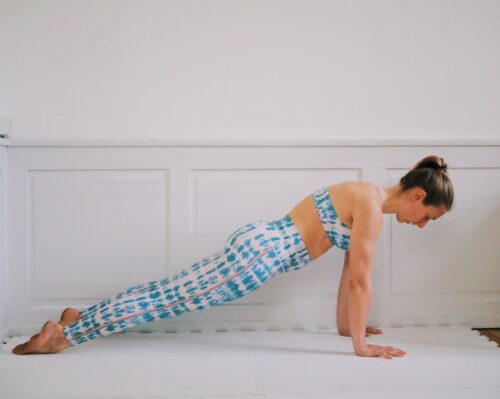 Plank on tops of feet to prep for handstand and assess if you're ready for handstands