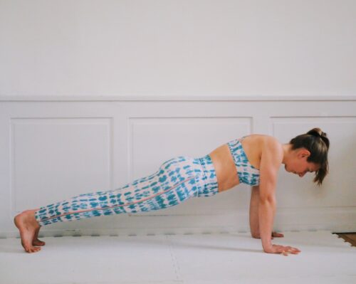 Plank shoulder blade push-ups to assess if you're ready for handstands