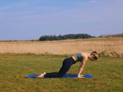 A yoga wrist stretch