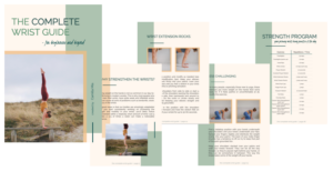 Free wrist strength ebook guide for yoga and handstands.