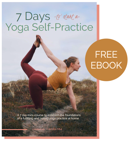 7 days to start a yoga self-practice. A mini-course or yoga ebook on how to establish a fulfilling home yoga practice