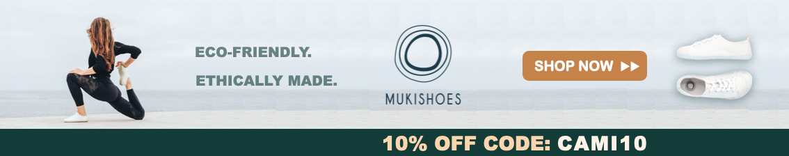 Mukishoes discount code to get 10% off their barefoot shoes for yoga and handstands.